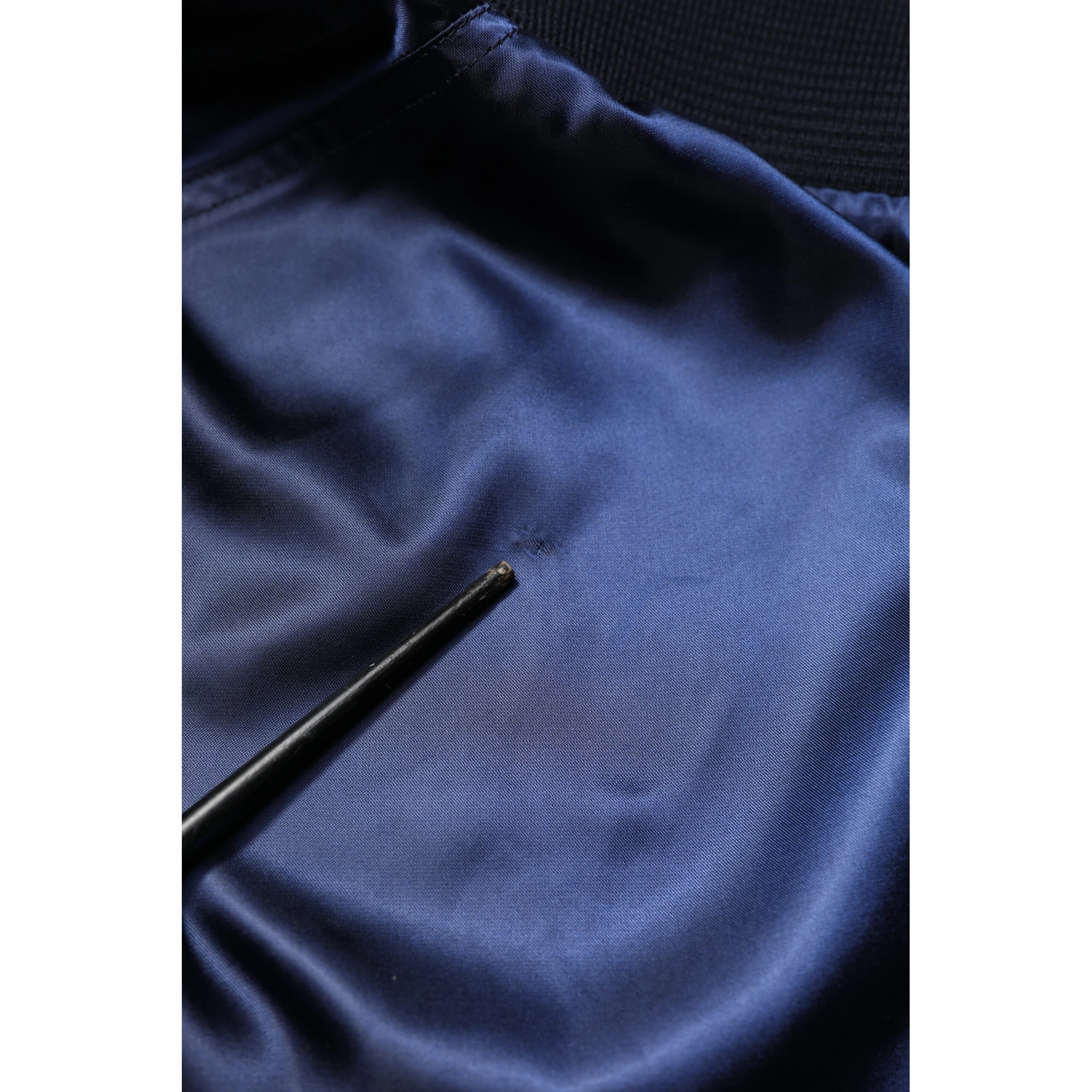 Blue Nylon DG Crown Full Zip Bomber Jacket