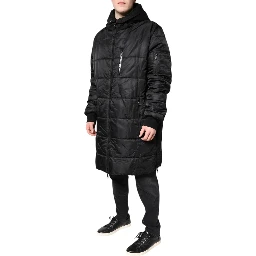 Black Hooded Parka Winter Men Coat Jacket
