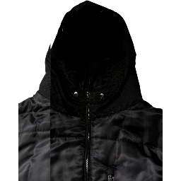 Black Hooded Parka Winter Men Coat Jacket