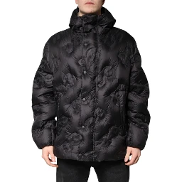 Black Hooded Parka Coat Winter Jacket