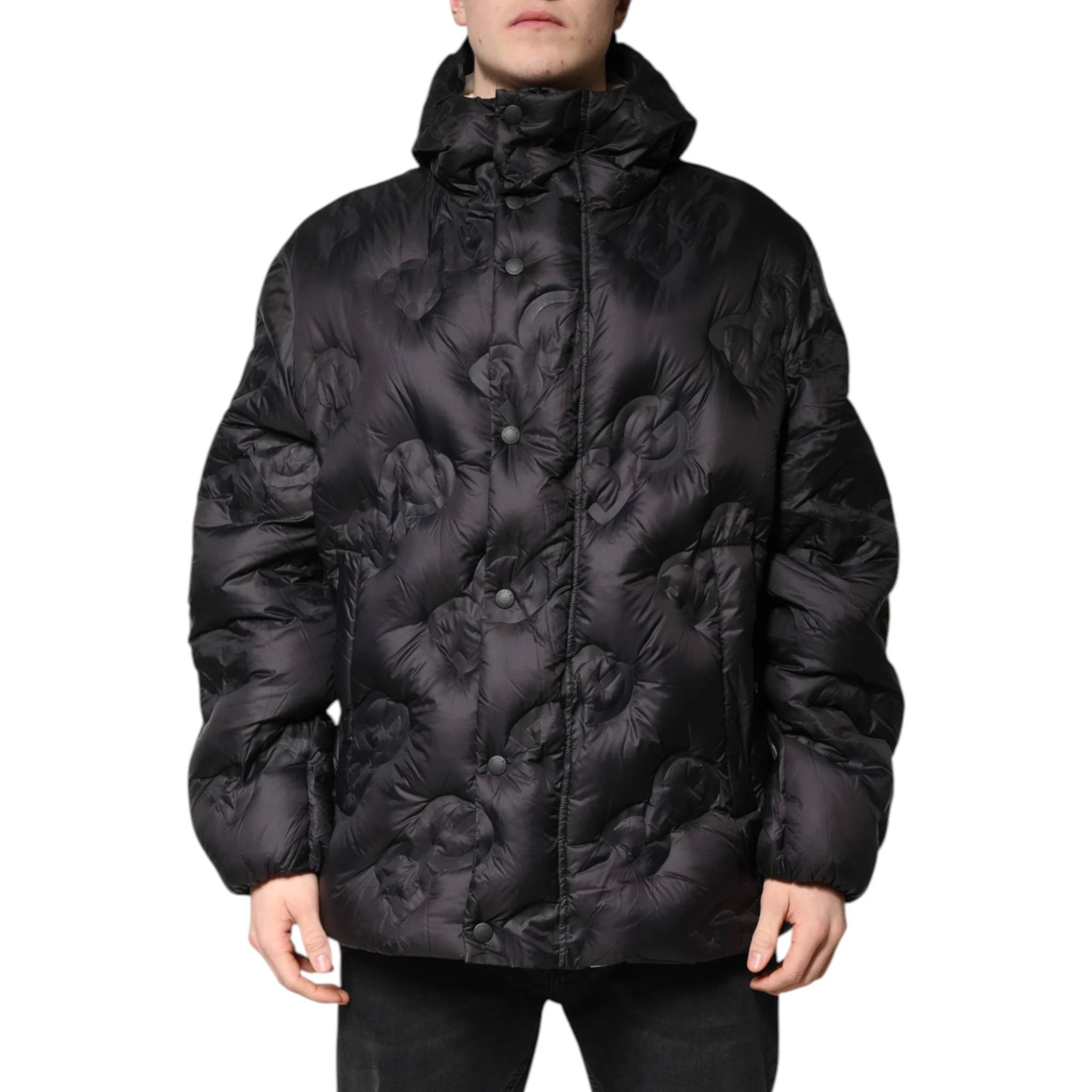 Black Hooded Parka Coat Winter Jacket