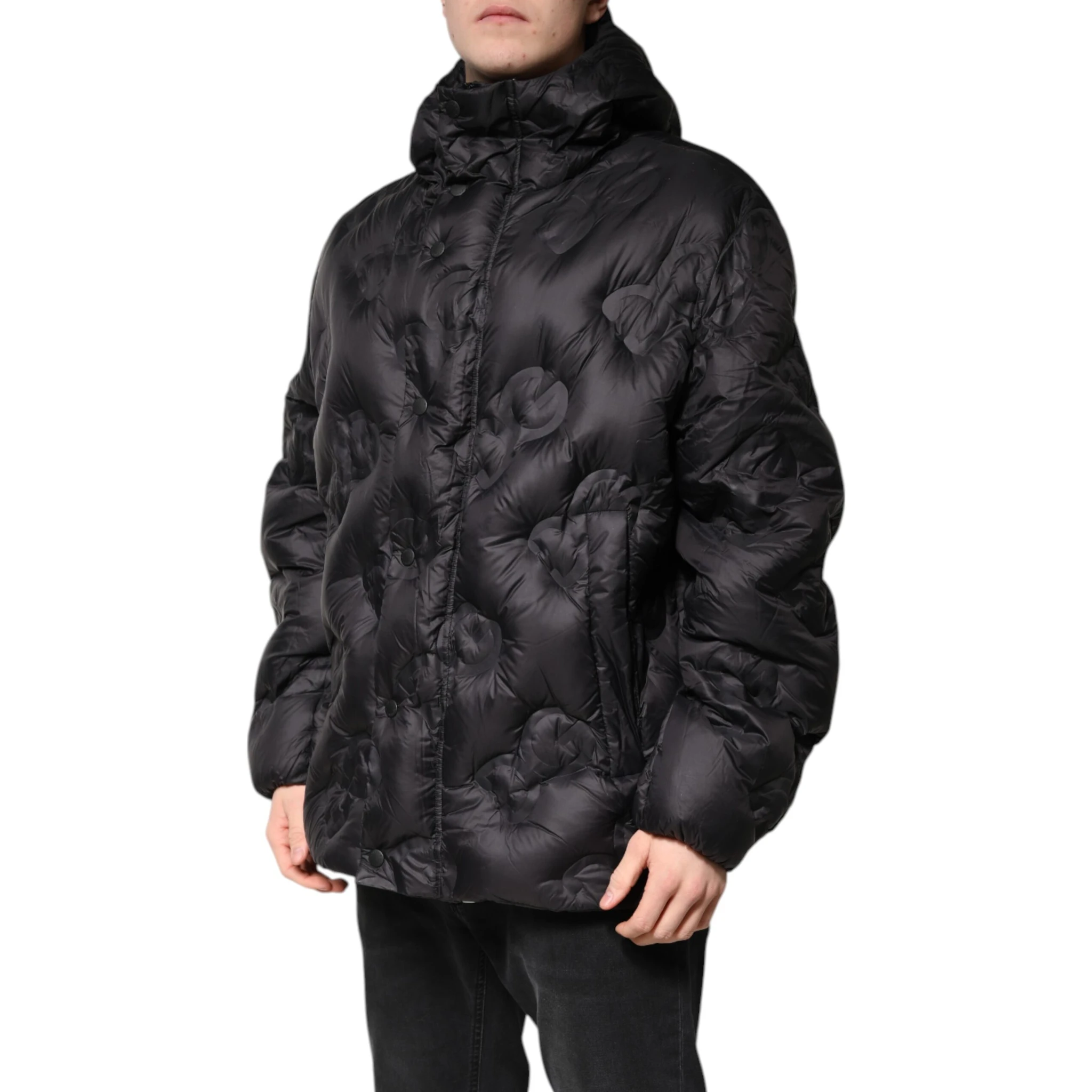 Black Hooded Parka Coat Winter Jacket