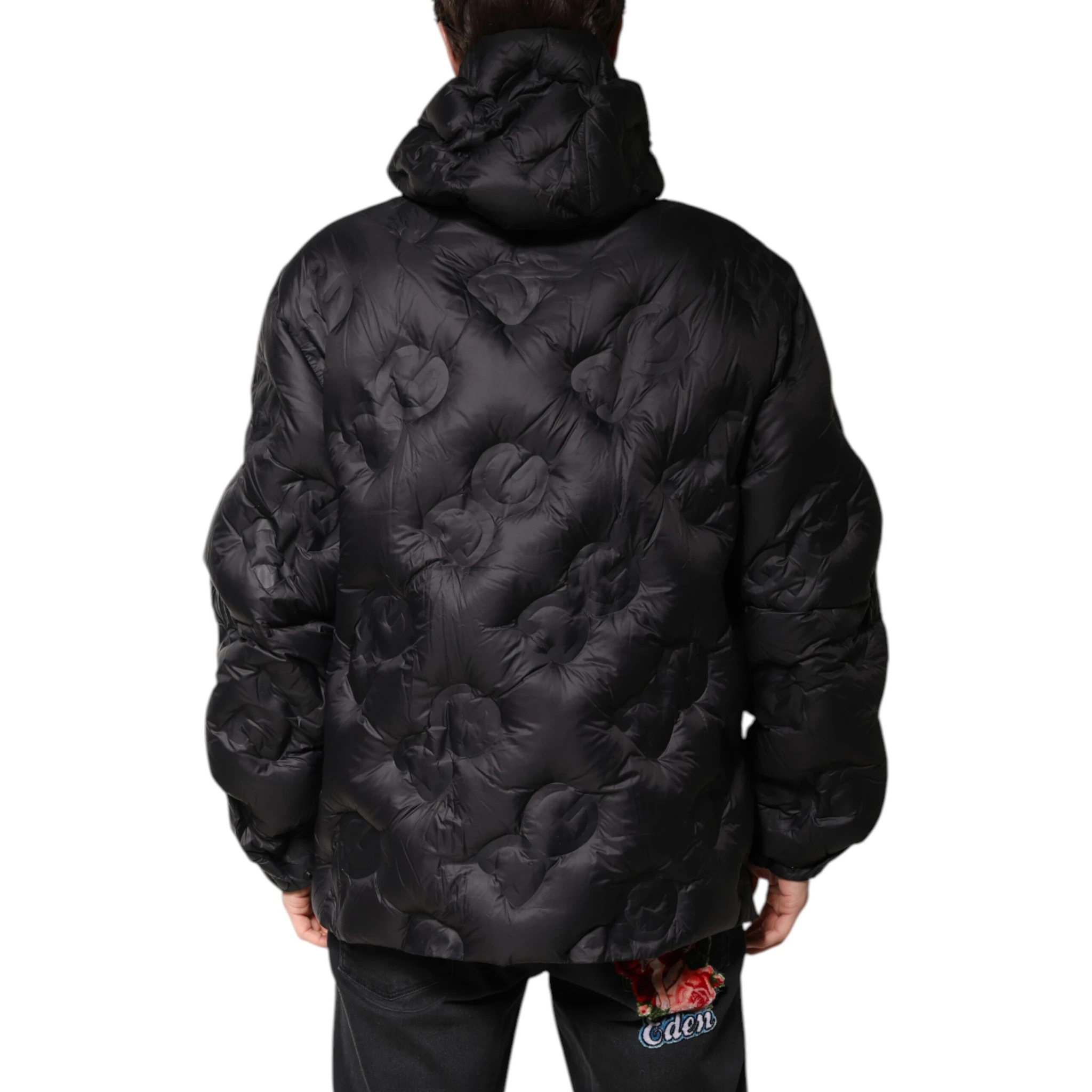 Black Hooded Parka Coat Winter Jacket