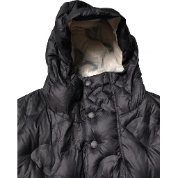 Black Hooded Parka Coat Winter Jacket