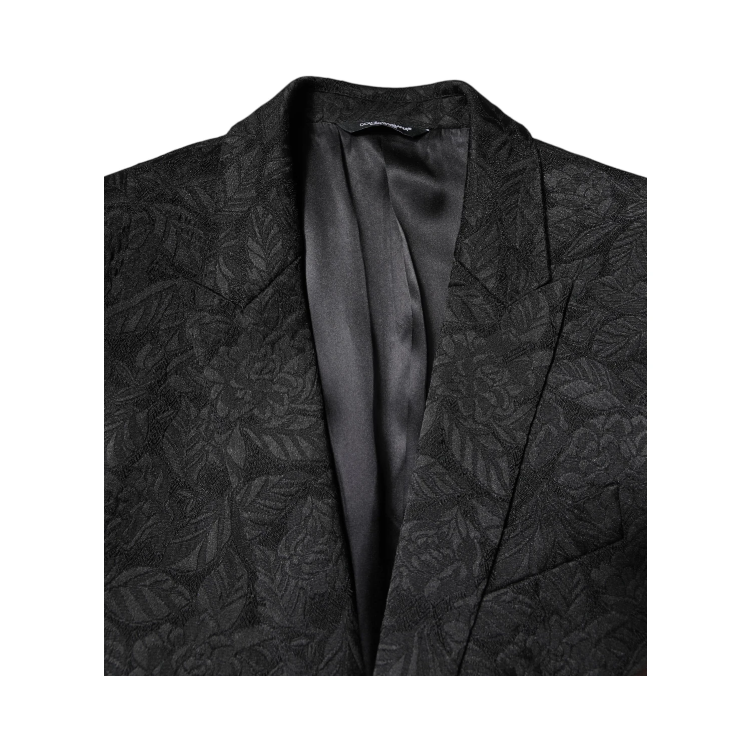 Black MARTINI Brocade Single Breasted Blazer