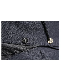 Dark Blue Cotton Men Jacket Coat Suit Blazer