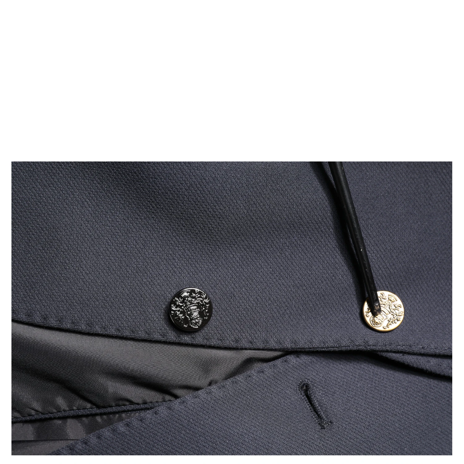 Dark Blue Cotton Men Jacket Coat Suit Blazer