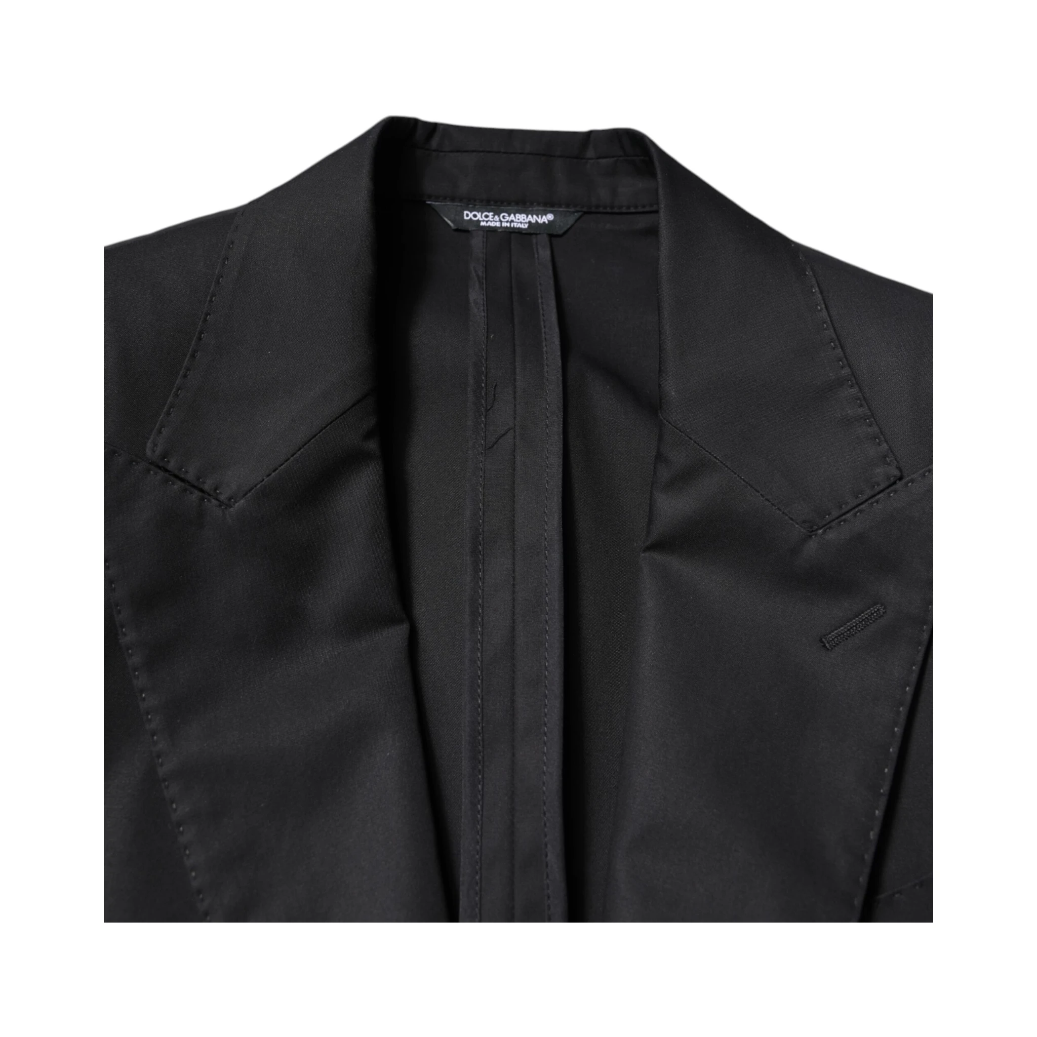 Black Cotton Single Breasted Men Coat Blazer