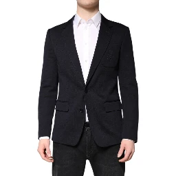 Black Wool Single Breasted Coat Suit Blazer