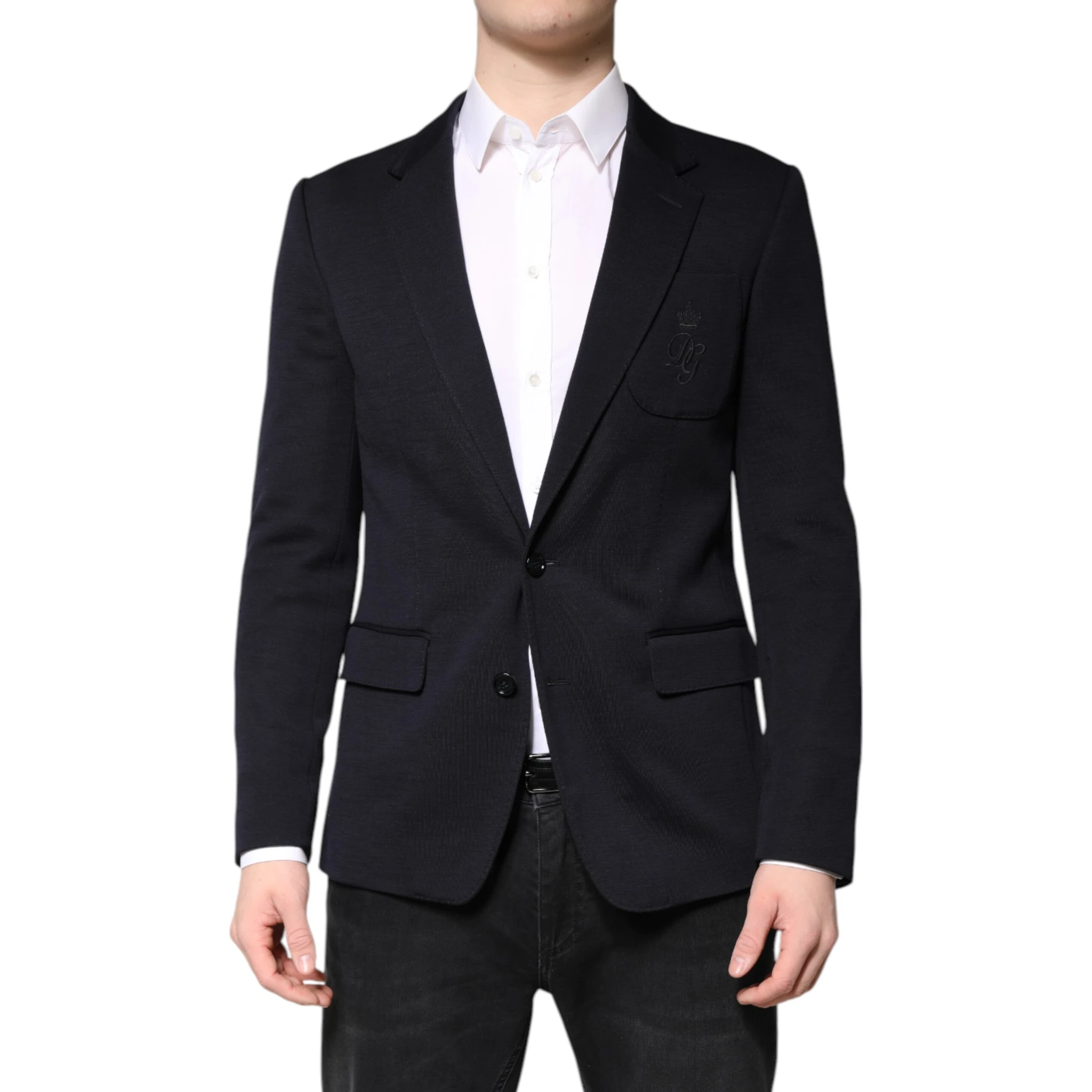 Black Wool Single Breasted Coat Suit Blazer