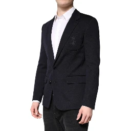 Black Wool Single Breasted Coat Suit Blazer