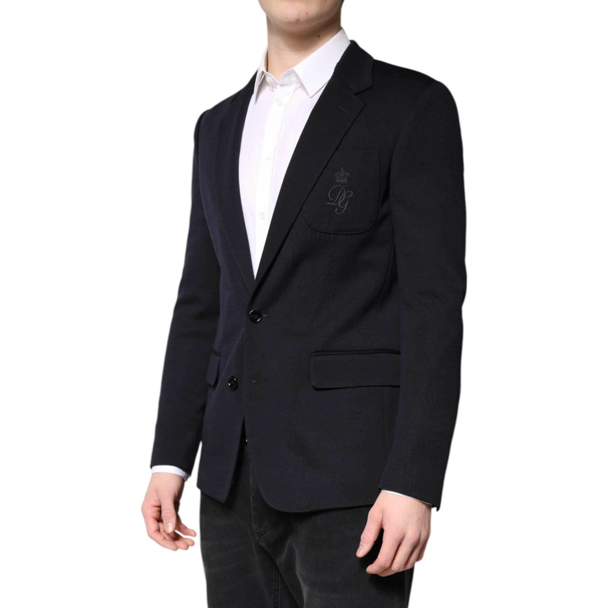 Black Wool Single Breasted Coat Suit Blazer
