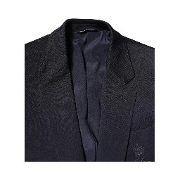 Black Wool Single Breasted Coat Suit Blazer