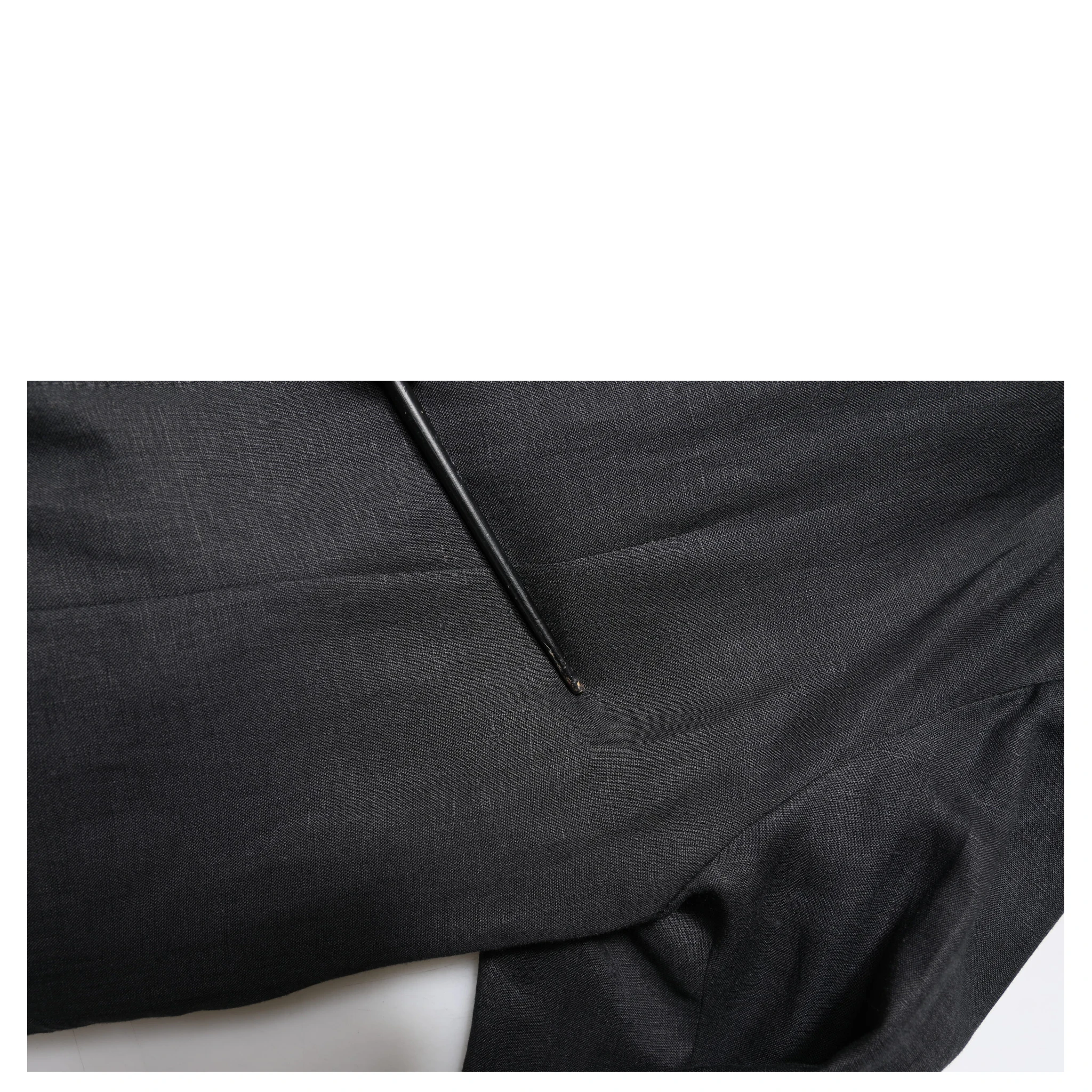 Black Linen Single Breasted Men Coat Blazer