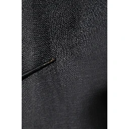 Black Linen Single Breasted Men Coat Blazer