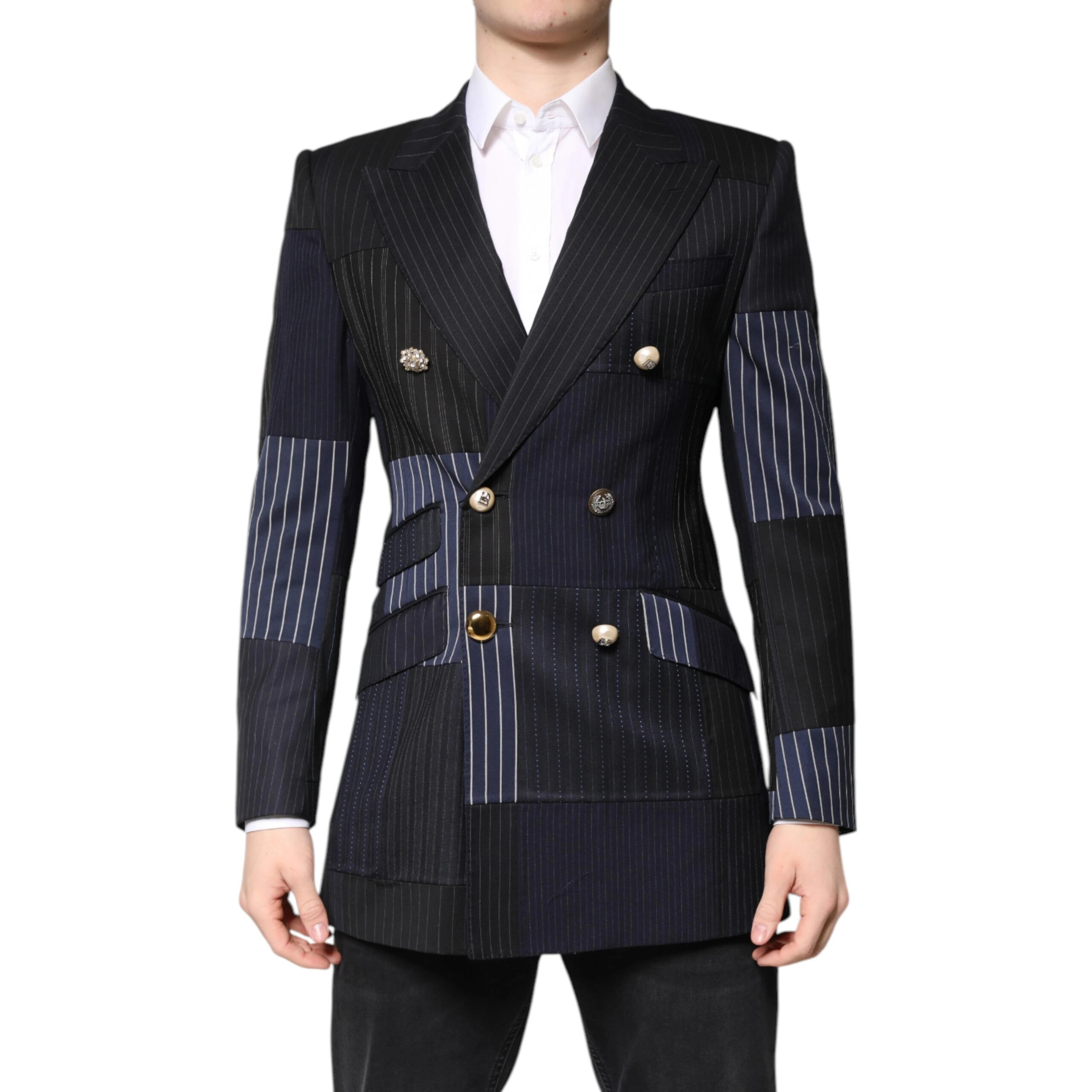 Multicolor Patchwork Jacket Coat Suit Blazer