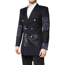 Multicolor Patchwork Jacket Coat Suit Blazer