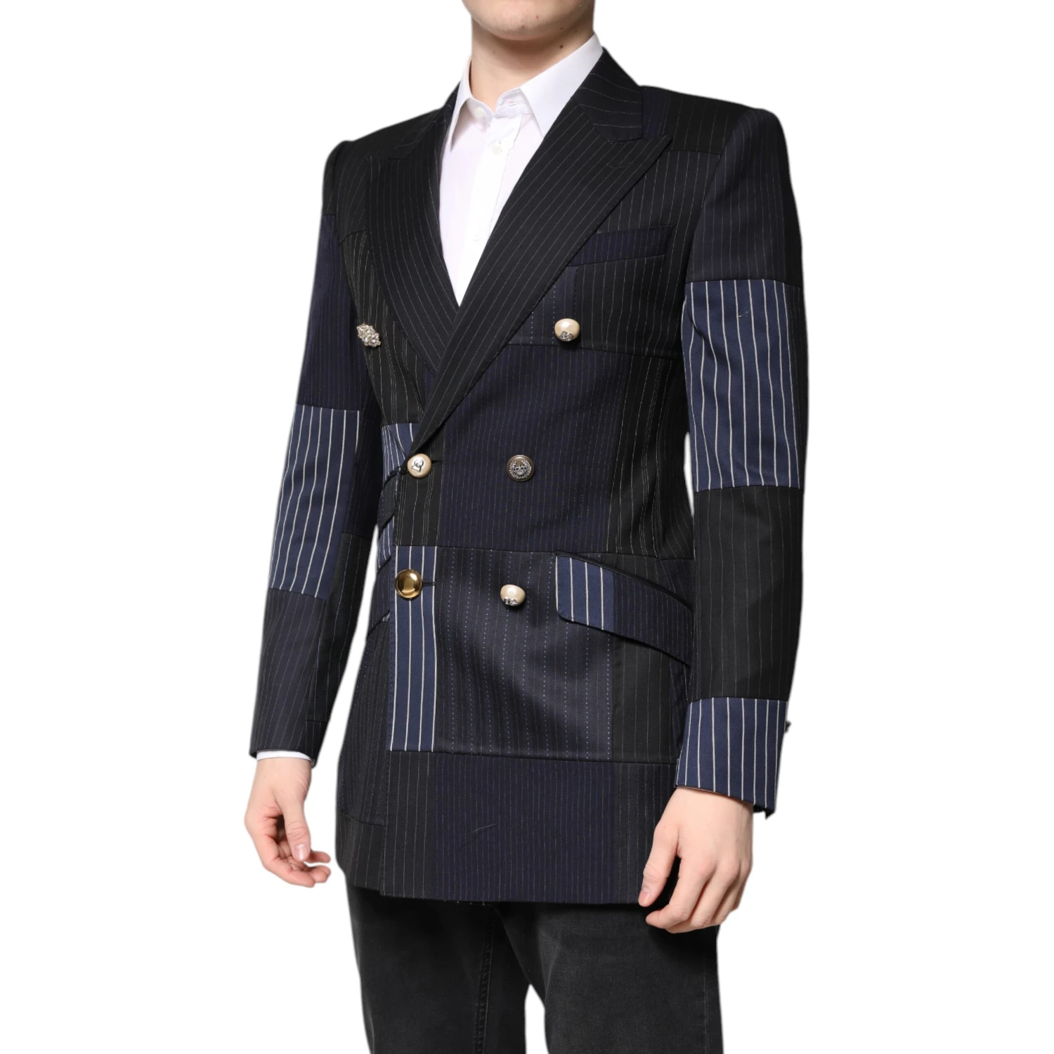 Multicolor Patchwork Jacket Coat Suit Blazer