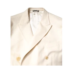 Beige Cashmere Double Breasted Coat Blazer