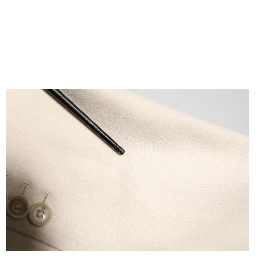 Beige Cashmere Double Breasted Coat Blazer