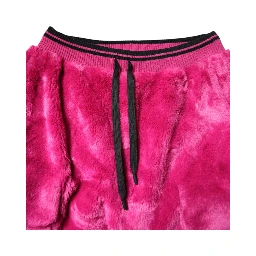 Pink Acrylic Cargo Jogging Sweatpants Pants