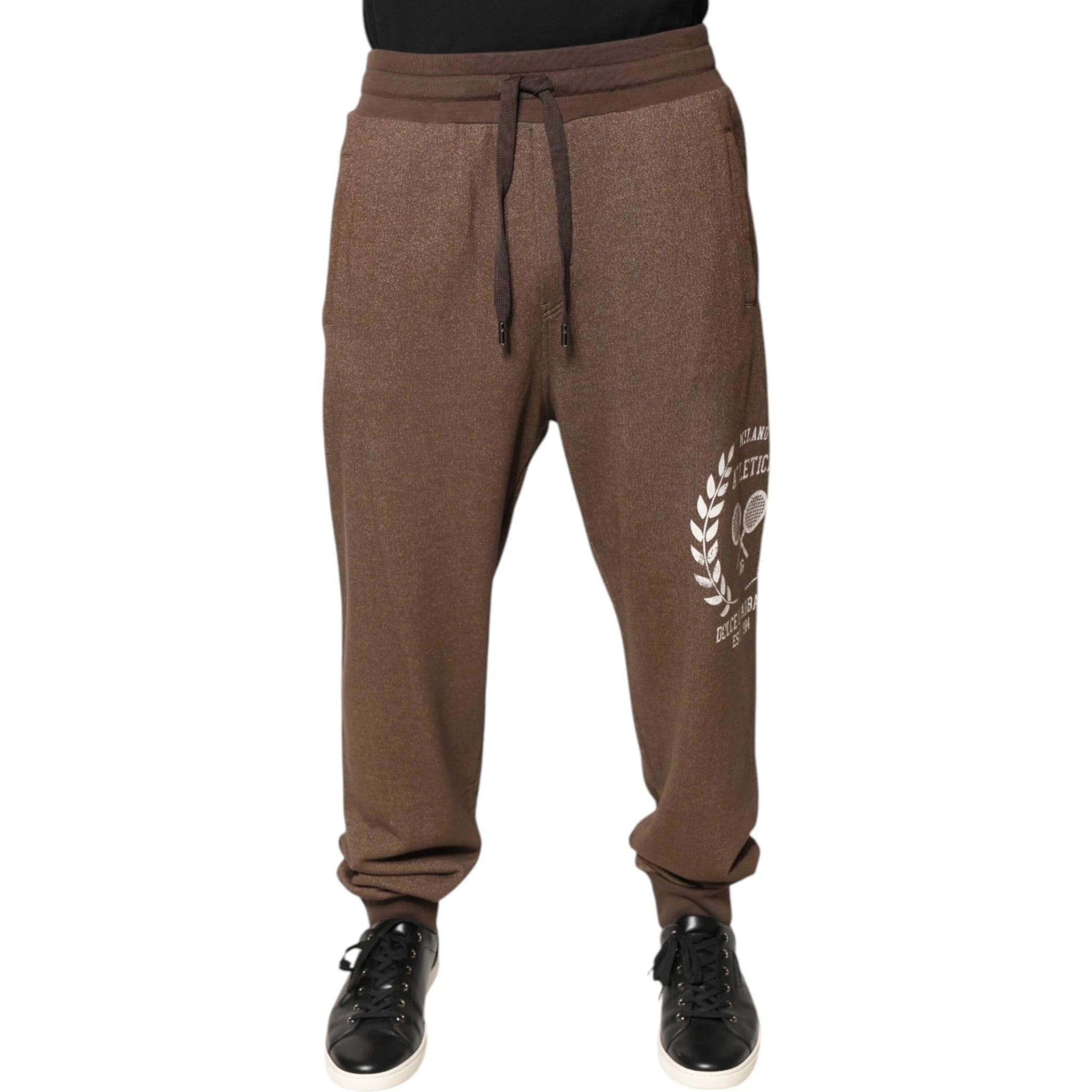 Brown Cotton Jogger Sweatpants Pants