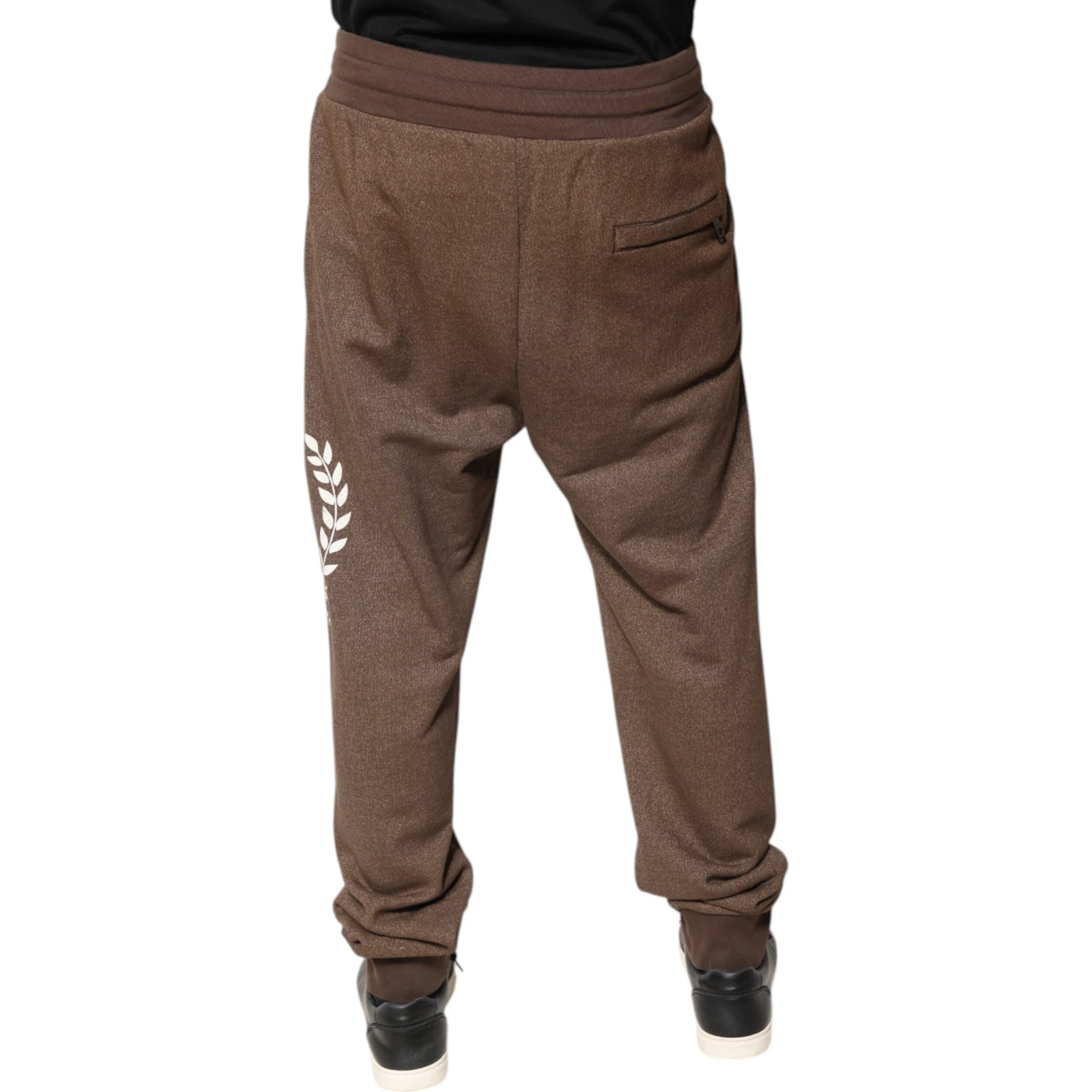 Brown Cotton Jogger Sweatpants Pants