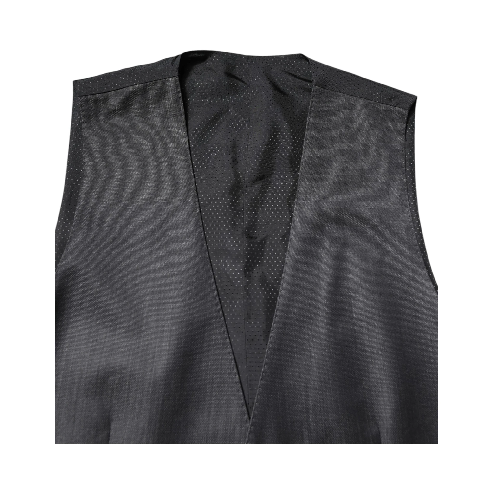 Black Wool Waistcoat Dress Formal Vest