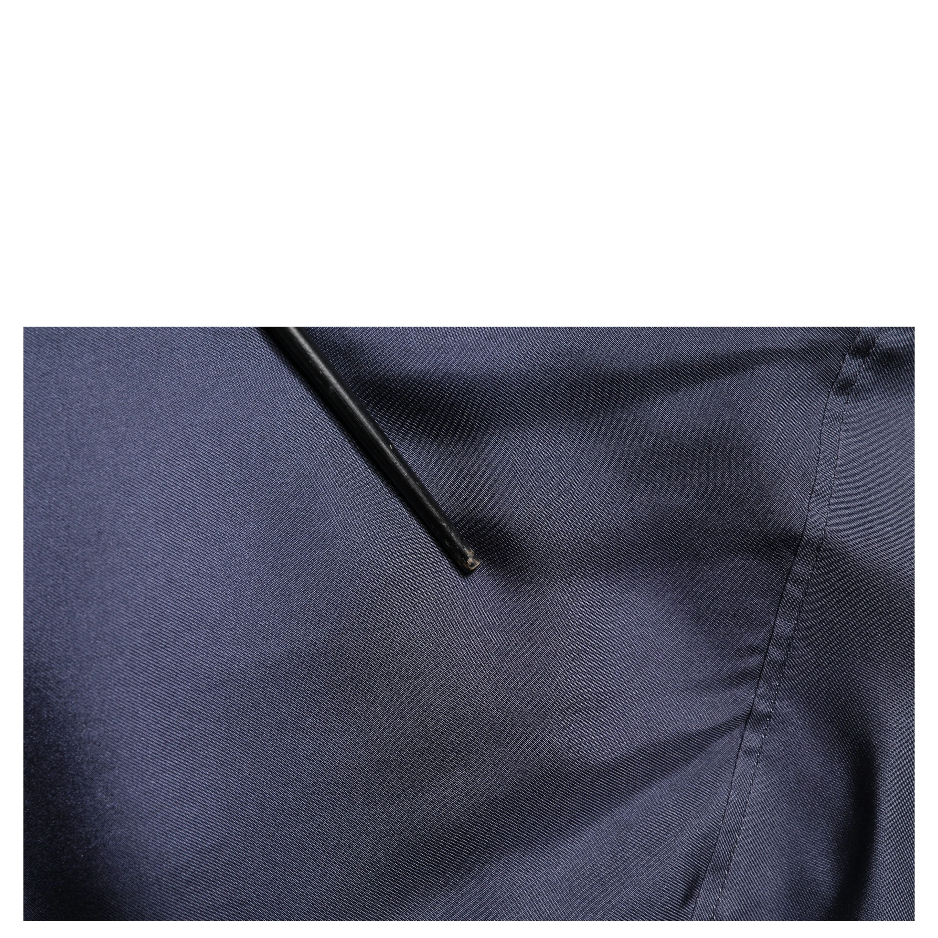 Dark Blue Silk Double Breasted Shirt
