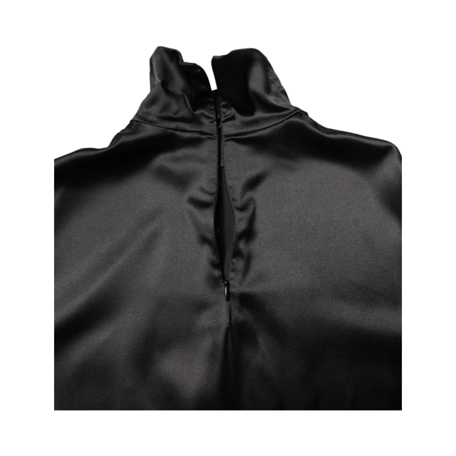 Black Silk Turtleneck Men Pullover Sweater