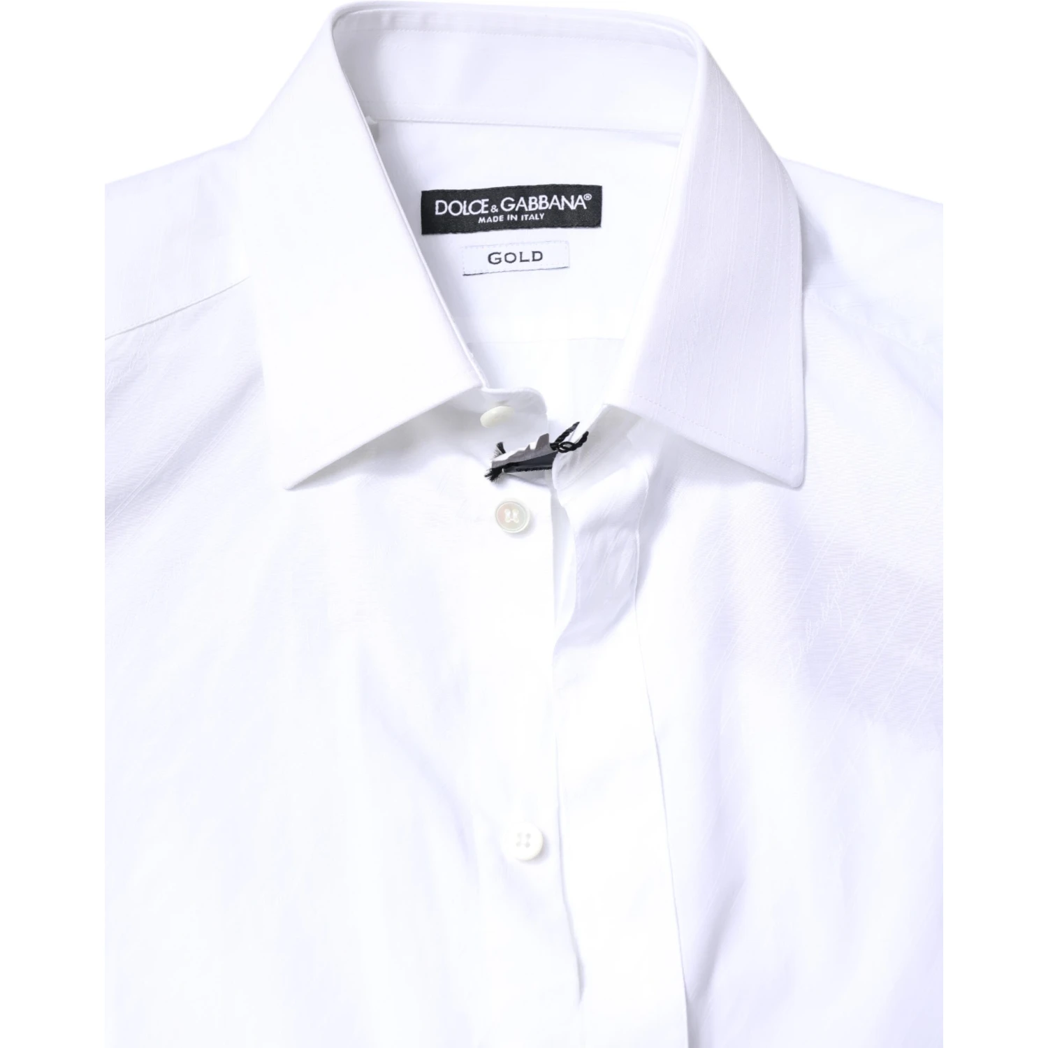 White Cotton GOLD Dress Formal Collared Shirt