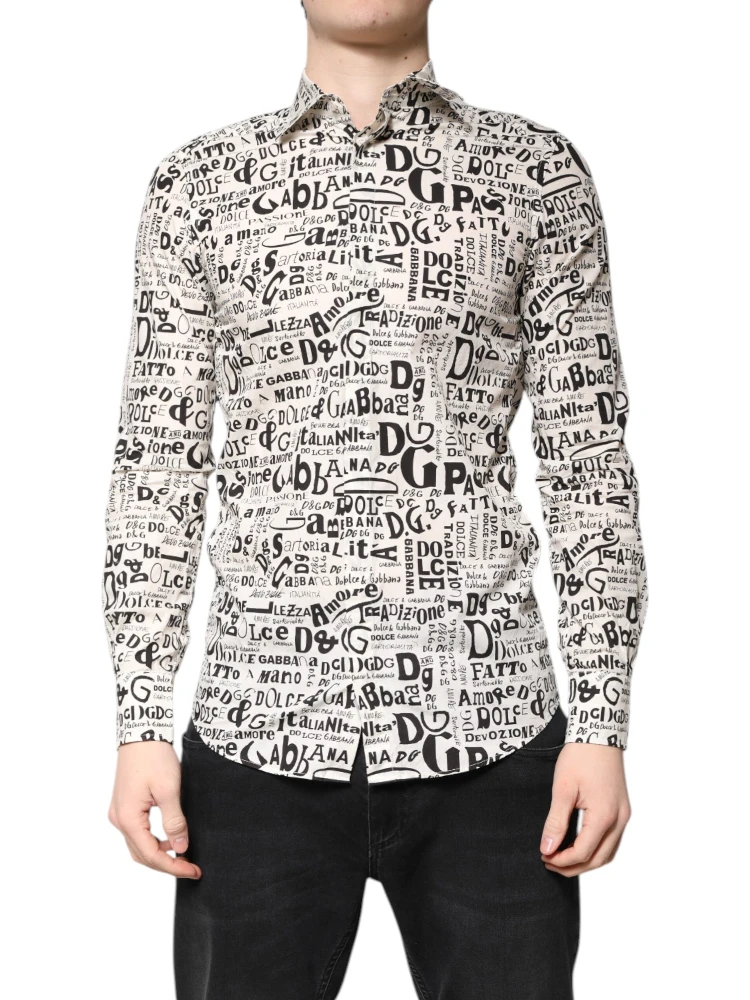 White Black Logo MARTINI Men Casual Shirt alternative