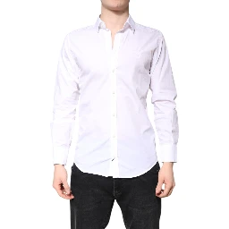 White MARTINI Cotton Men Formal Dress Shirt