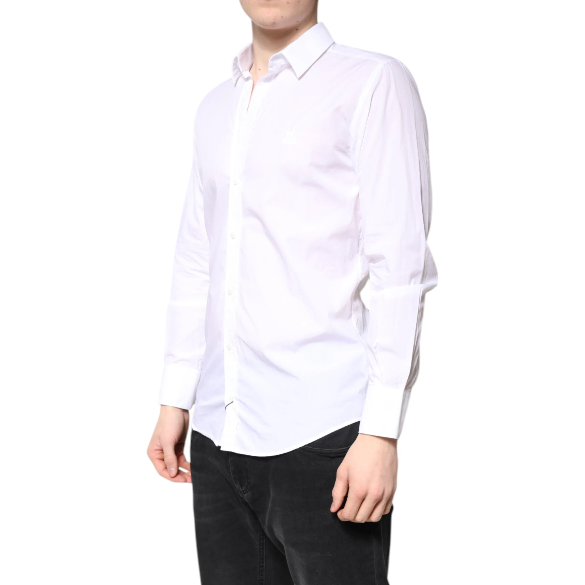 White MARTINI Cotton Men Formal Dress Shirt