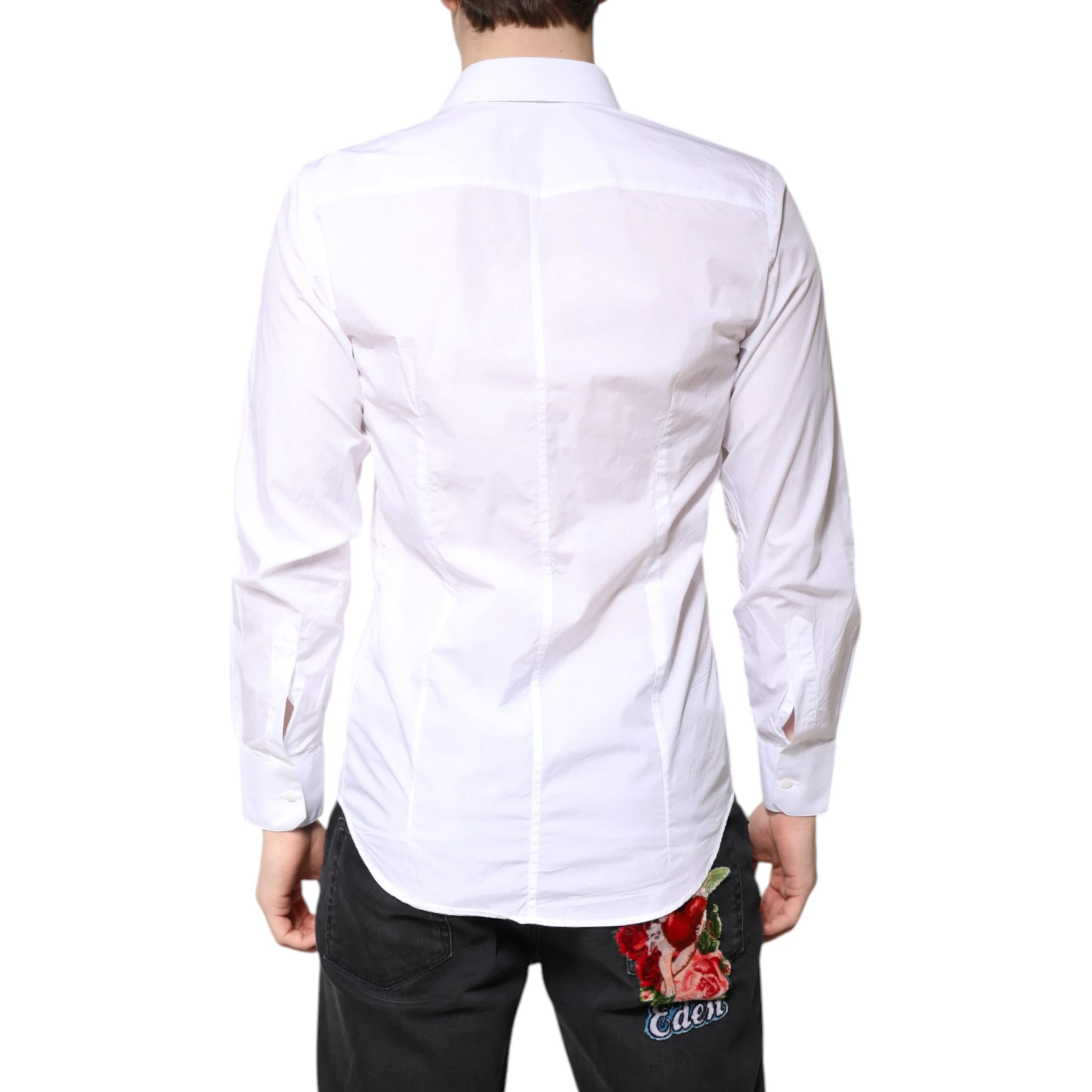 White MARTINI Cotton Men Formal Dress Shirt