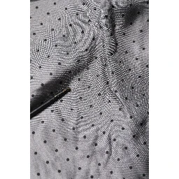 Gray Polka Dot Silk Long Sleeve Shirt