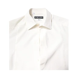 White Silk GOLD Dress Formal Collared Shirt