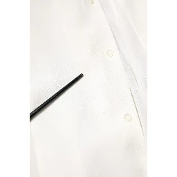 White Silk GOLD Dress Formal Collared Shirt