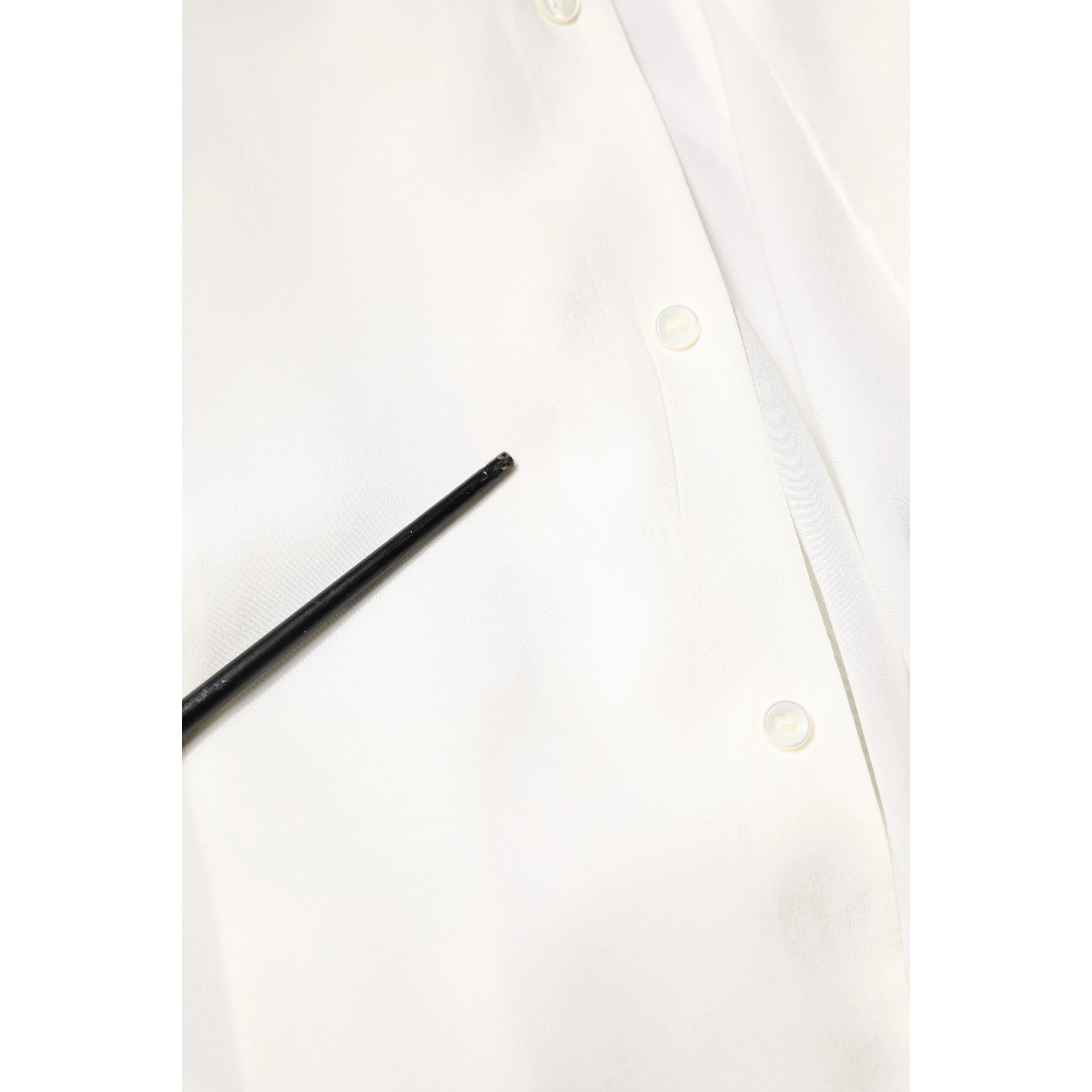White Silk GOLD Dress Formal Collared Shirt