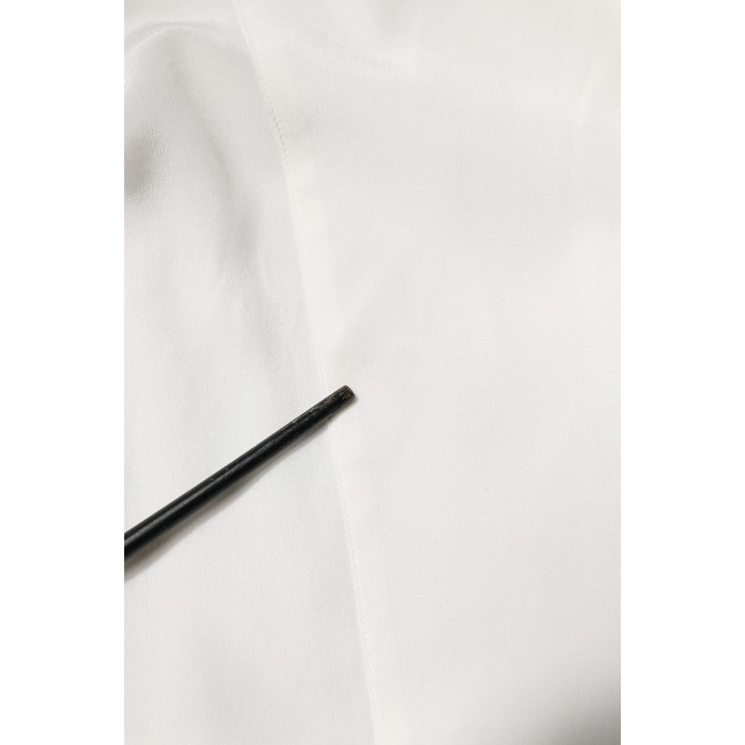 White Silk GOLD Dress Formal Collared Shirt