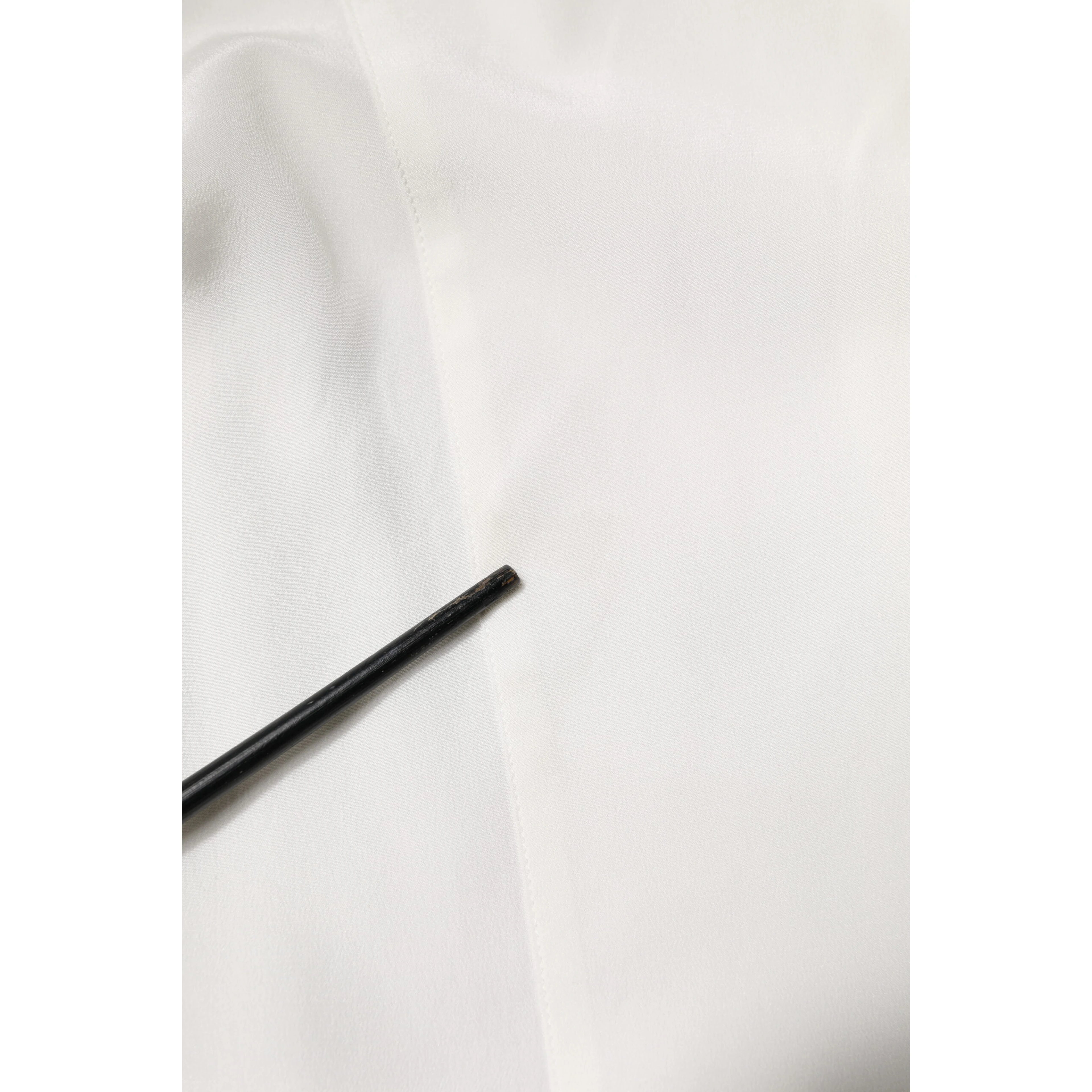 White Silk GOLD Dress Formal Collared Shirt