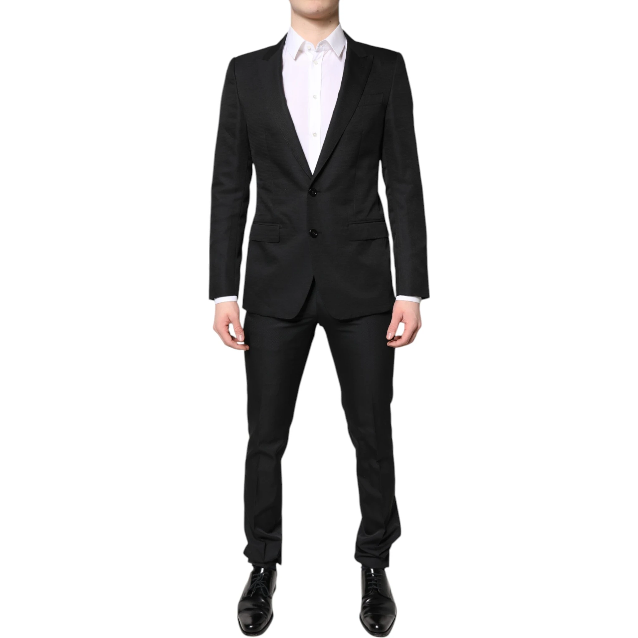Black Single Breasted Formal 2 Piece Suit