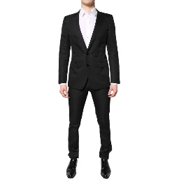 Black Single Breasted Formal 2 Piece Suit