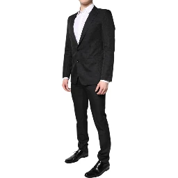 Black Single Breasted Formal 2 Piece Suit