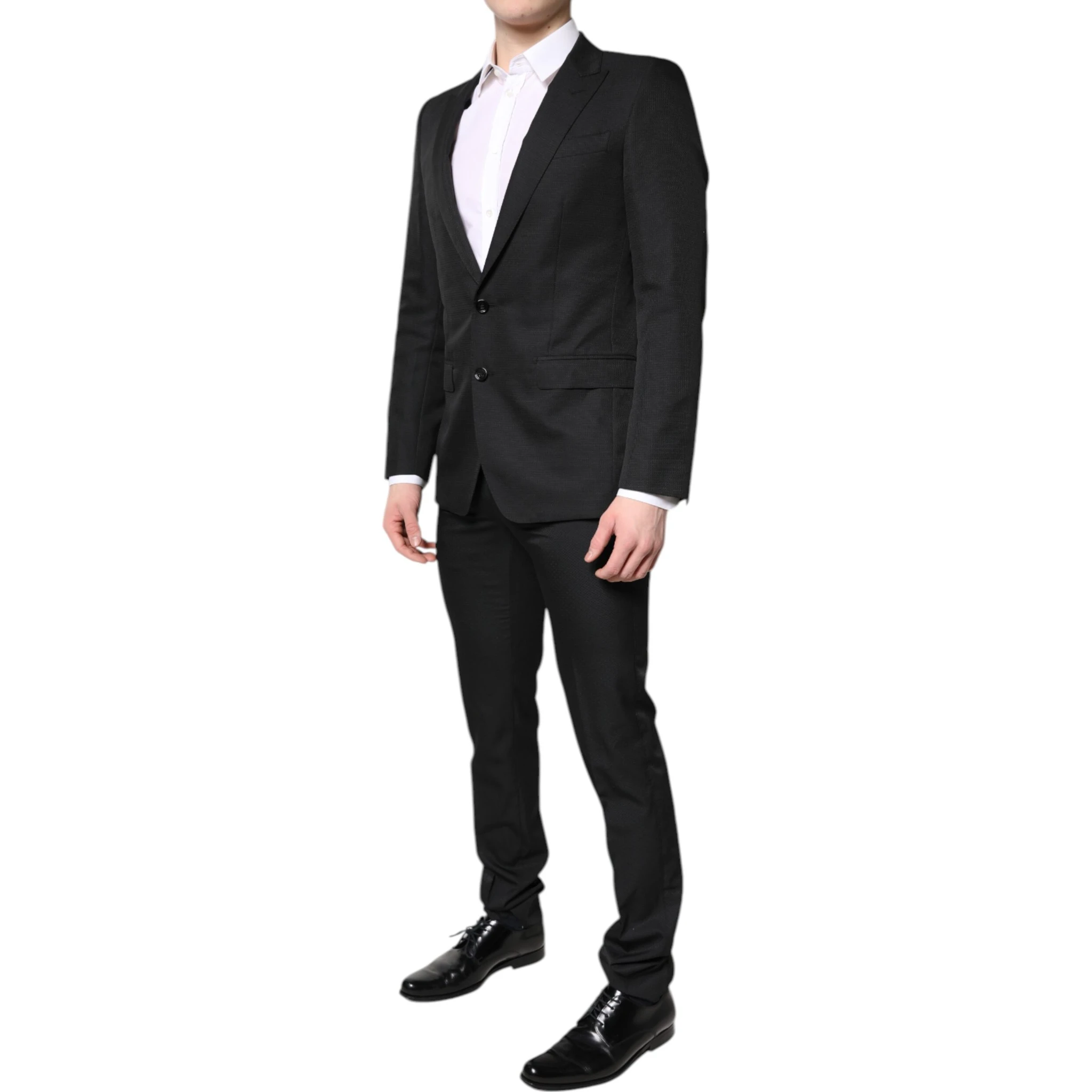 Black Single Breasted Formal 2 Piece Suit