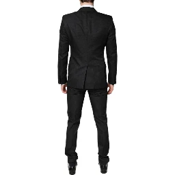 Black Single Breasted Formal 2 Piece Suit