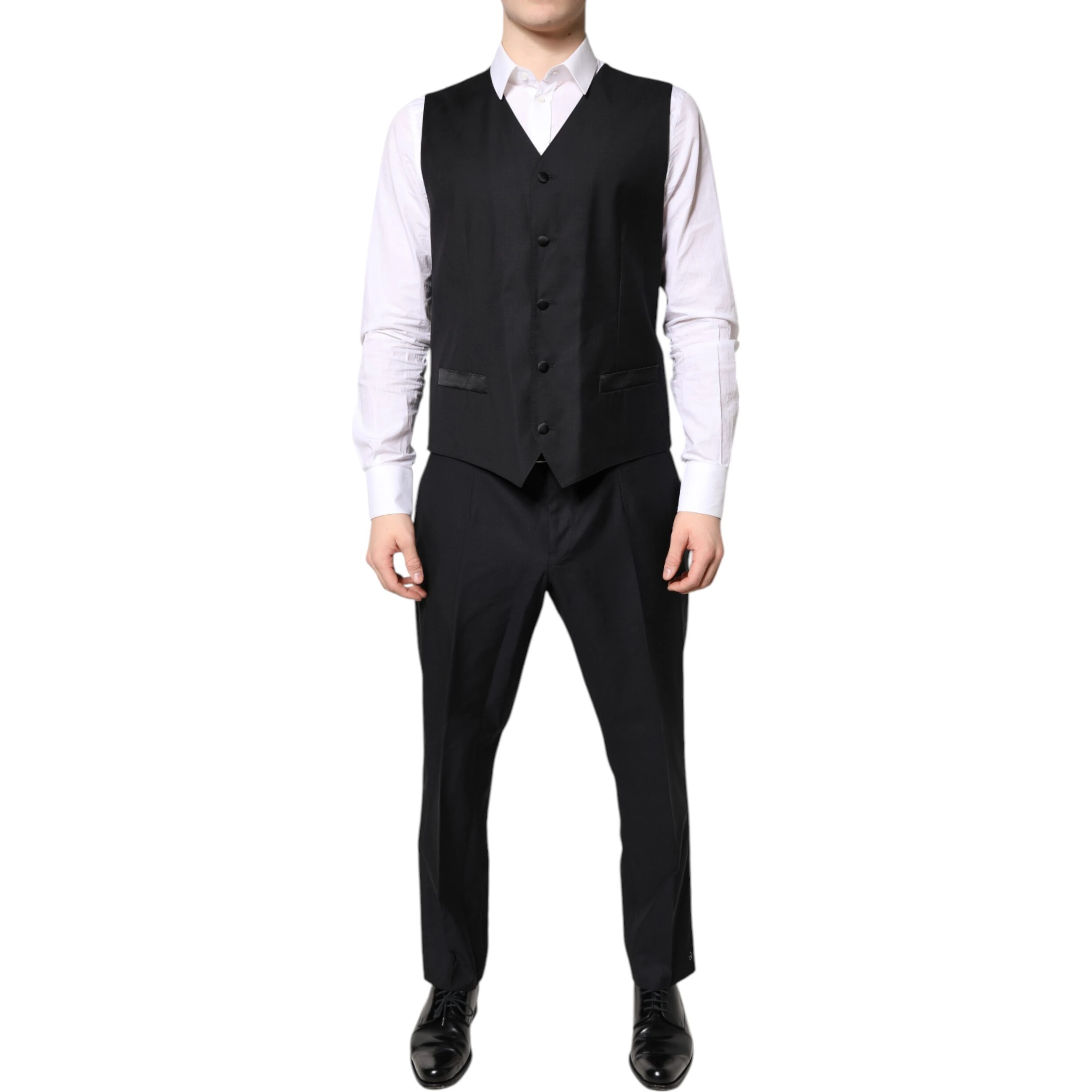 Black Double Breasted Formal 3 Piece Suit
