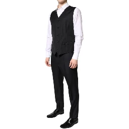 Black Double Breasted Formal 3 Piece Suit