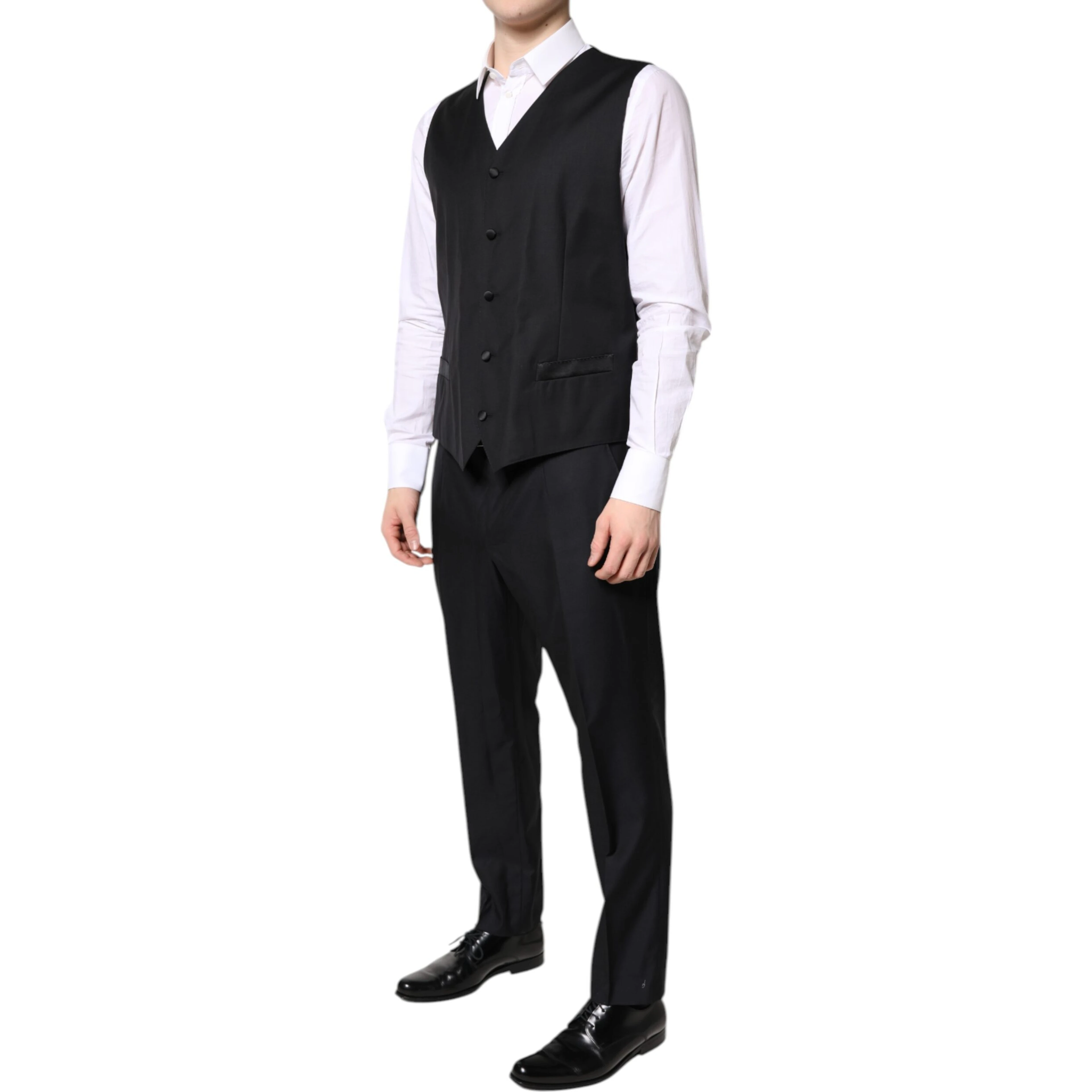 Black Double Breasted Formal 3 Piece Suit