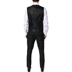 Black Double Breasted Formal 3 Piece Suit